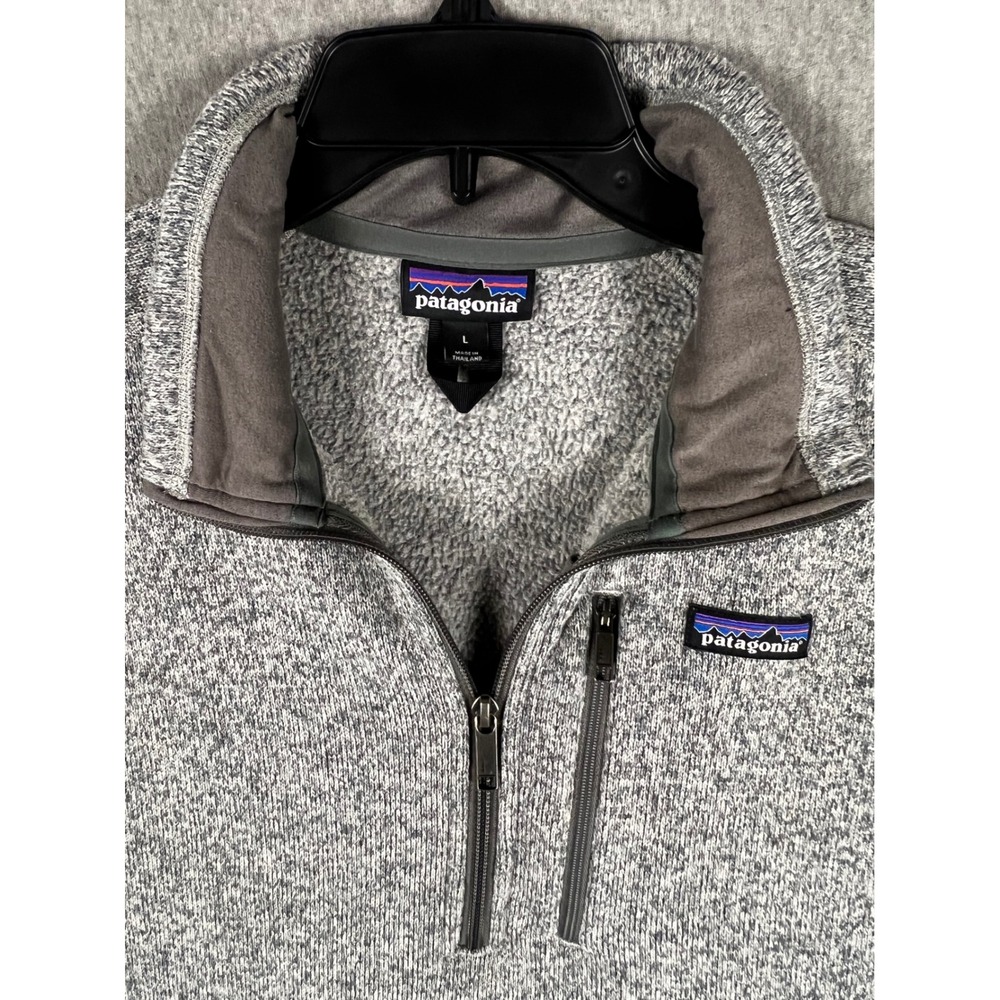 Patagonia Better Sweater 1/4 Zip Fleece Pullover Mens Large Grey Heather 25527